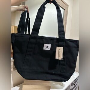 Nike Jordan Flight Carryall Tote Bag Purse Backpack Black Canvas